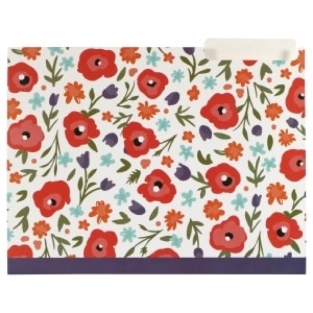 Floral Fashion File Folders 3 Pk